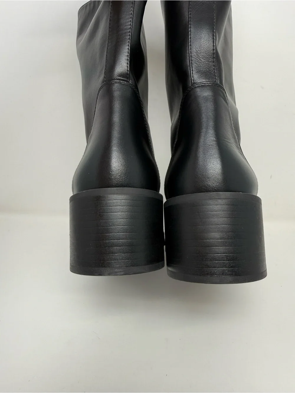 New Stuart Weitzman Kaia Leather Ankle Boot Black Sz 9.5
